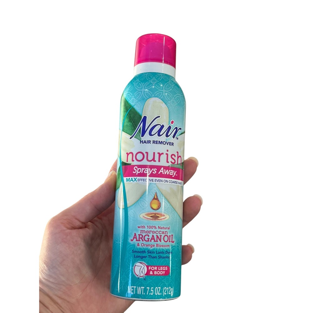 Nair Nourish Sprays Away Hair Remover Argan Oil‎ Orange Blossom 7.5 Oz